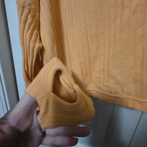 Free People Blissed Out Ribbed Henley Oversized Size XS - Picture 5 of 11